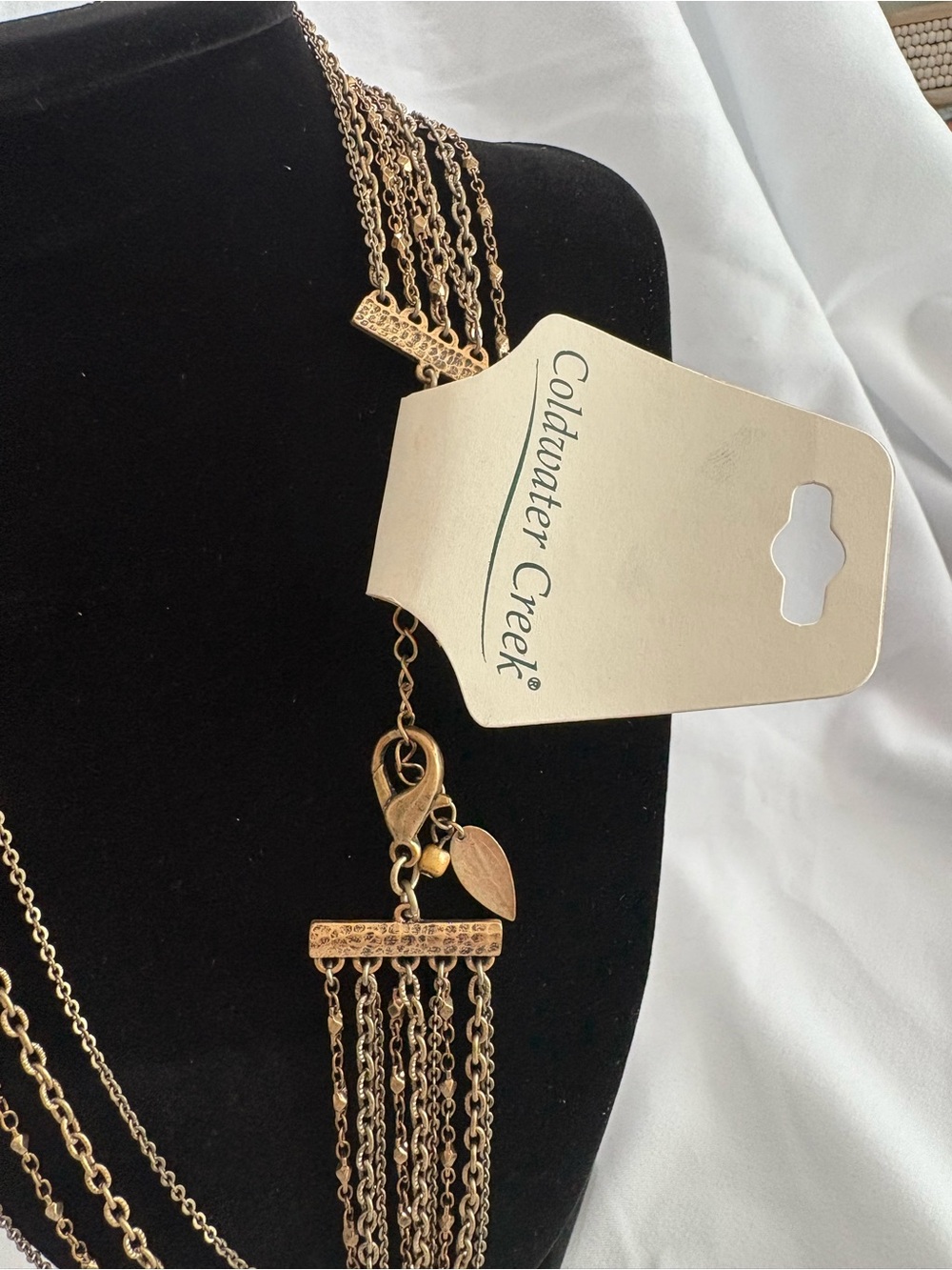 Multi-Strand Graduated Gold Chain Necklace - Picture 2 of 5